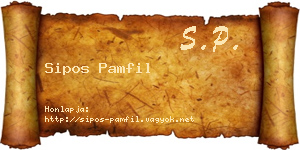 Sipos Pamfil névjegykártya